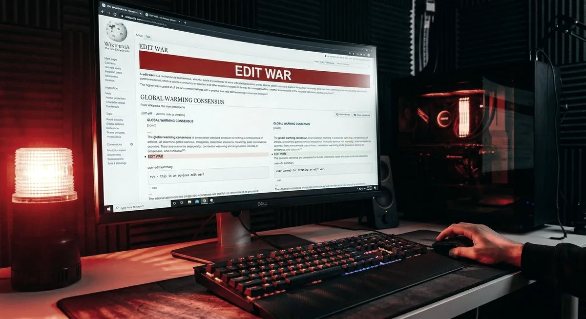 Wikipedia vandalism and edit war protection